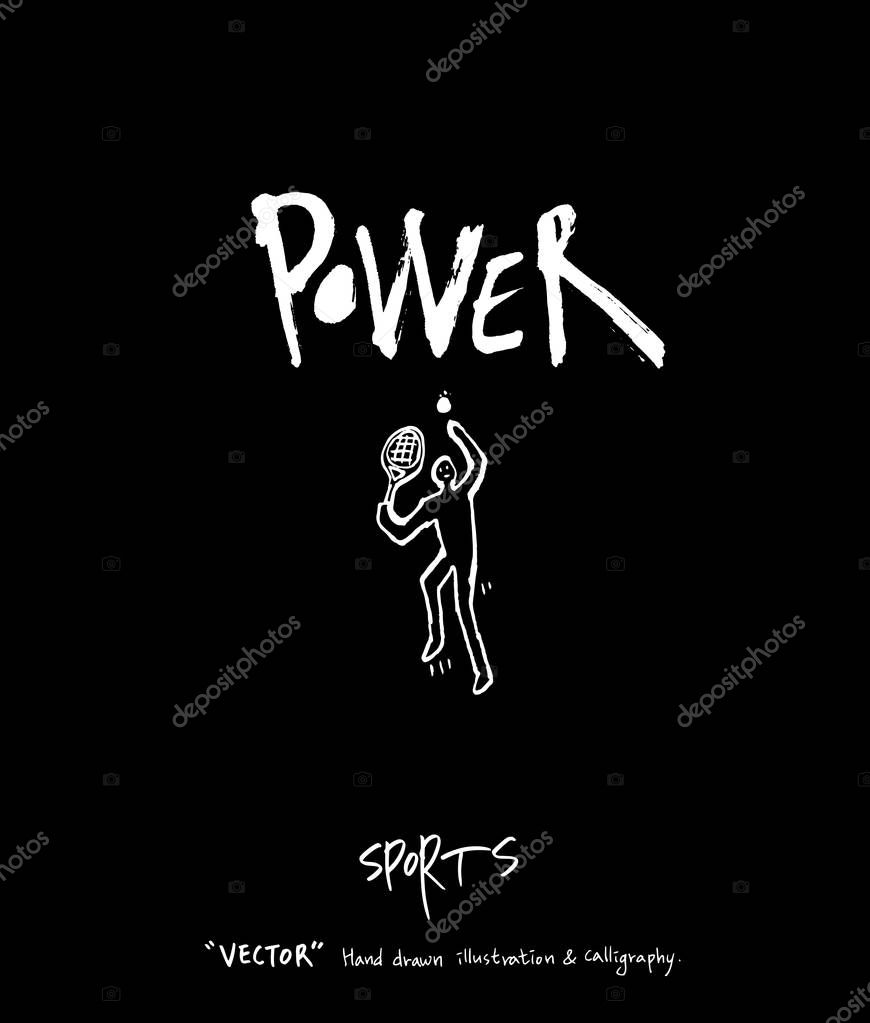 Sport background illustration / vector illustration / blackboard style