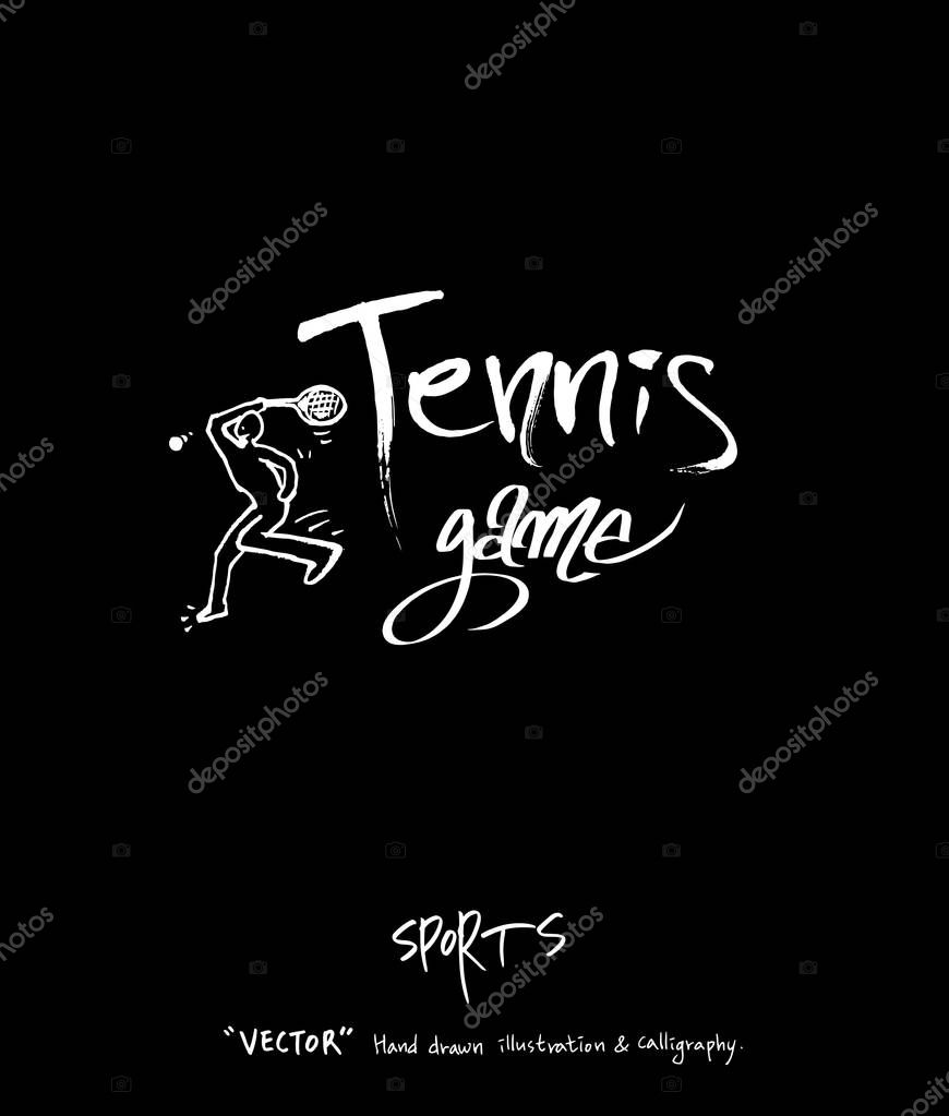 Sport background illustration / vector illustration / blackboard style