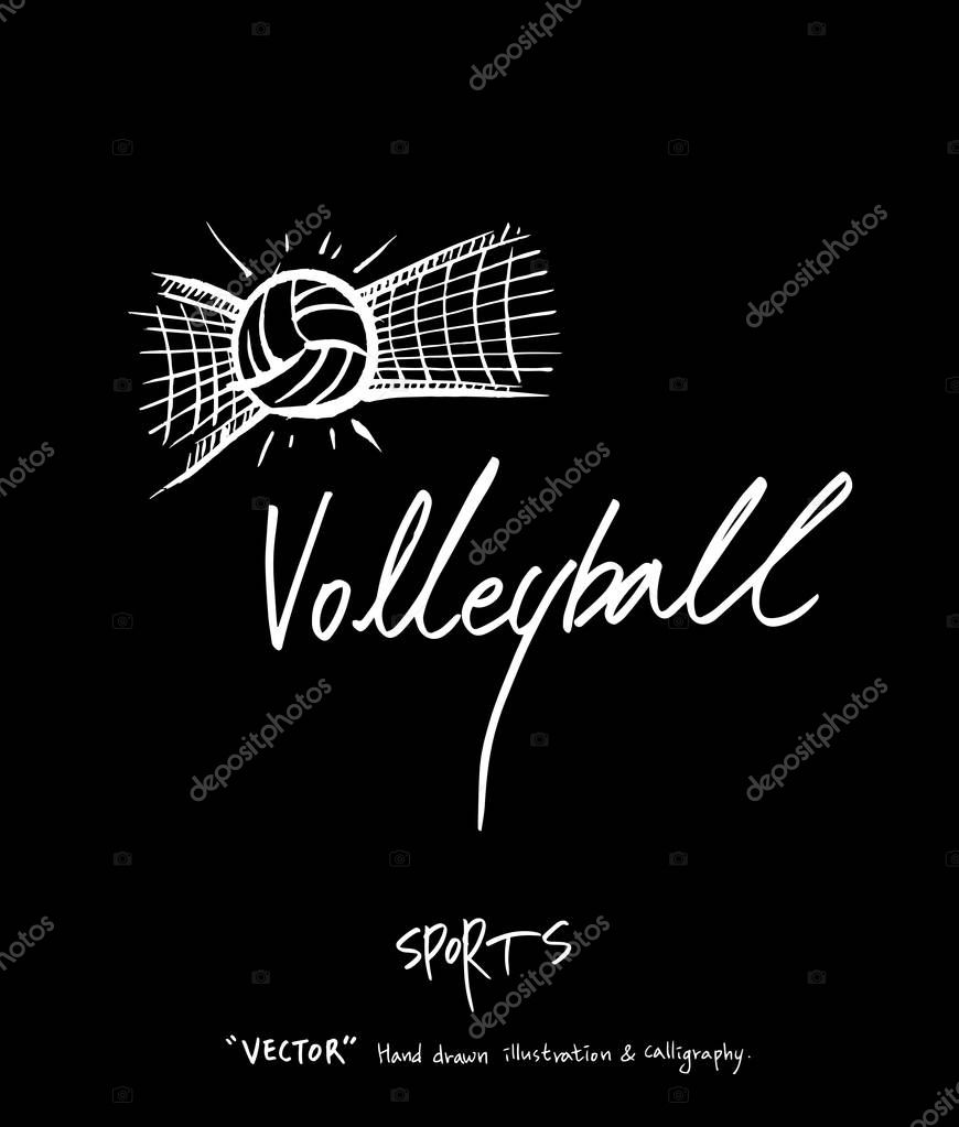 Sport background illustration / vector illustration / blackboard style