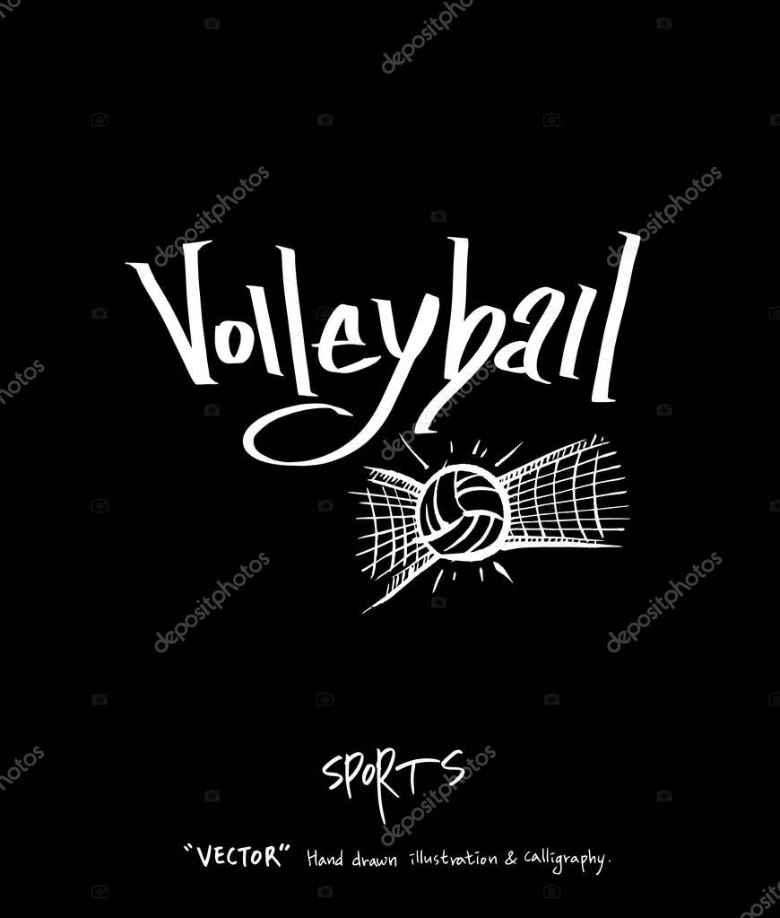 Sport background illustration / vector illustration / blackboard style