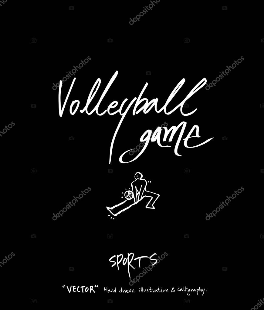 Sport background illustration / vector illustration / blackboard style