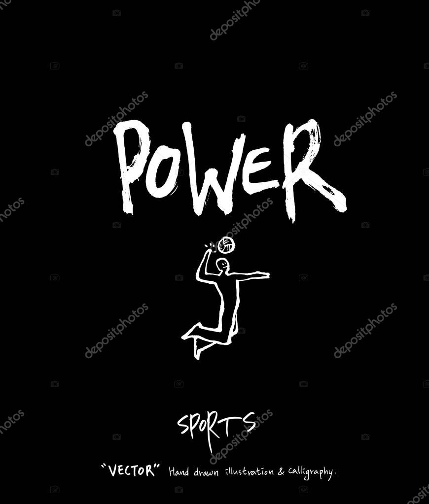 Sport background illustration / vector illustration / blackboard style