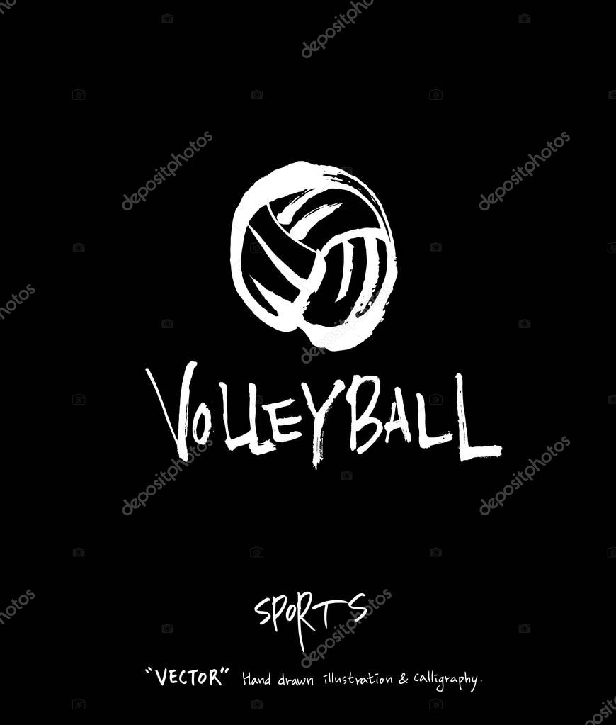 Sport background illustration / vector illustration / blackboard style