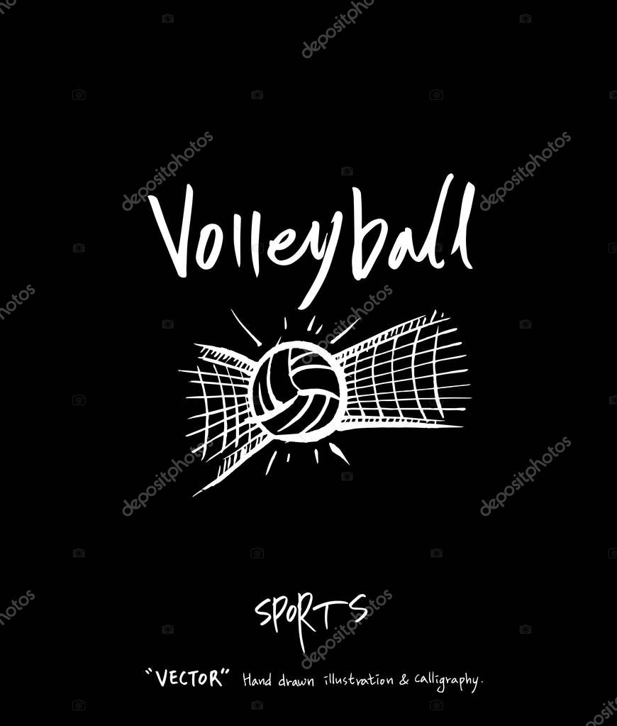 Sport background illustration / vector illustration / blackboard style