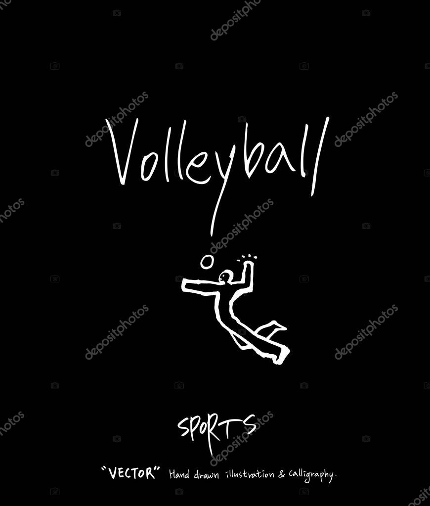 Sport background illustration / vector illustration / blackboard style