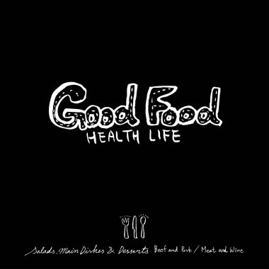 Elle çizilmiş Restoran poster / gıda menü resimleri - vektör