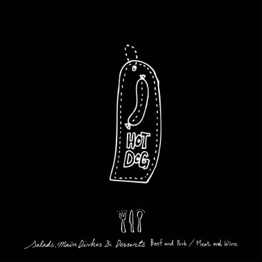 Elle çizilmiş Restoran poster / gıda menü resimleri - vektör