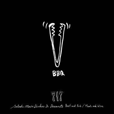 Elle çizilmiş Restoran poster / gıda menü resimleri - vektör