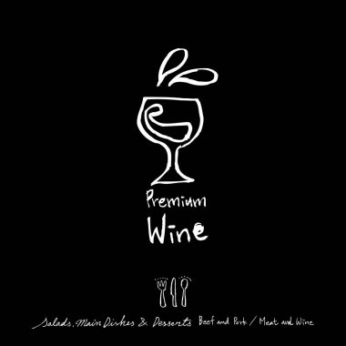 Elle çizilmiş Restoran poster / gıda menü resimleri - vektör