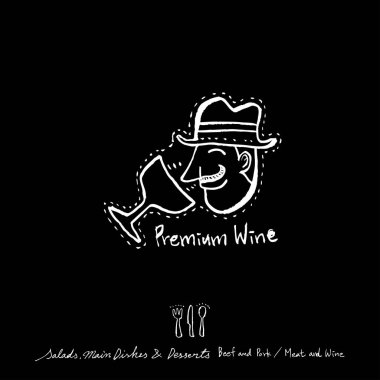 Elle çizilmiş Restoran poster / gıda menü resimleri - vektör