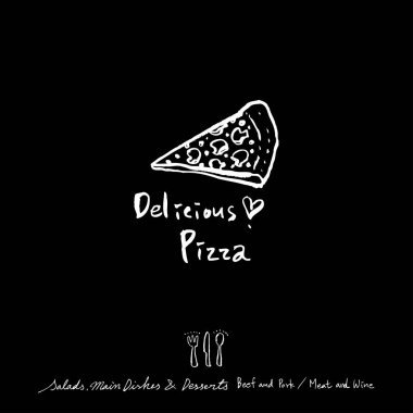 Elle çizilmiş Restoran poster / gıda menü resimleri - vektör