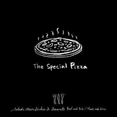 Elle çizilmiş Restoran poster / gıda menü resimleri - vektör