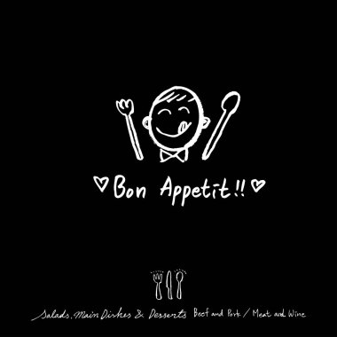 Elle çizilmiş Restoran poster / gıda menü resimleri - vektör