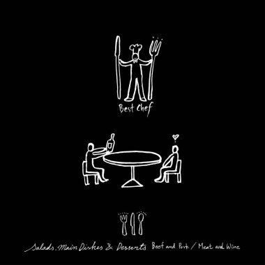 Restoran poster / yarım yamalak gıda menü resimleri - vektör