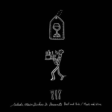 Restoran poster / yarım yamalak gıda menü resimleri - vektör