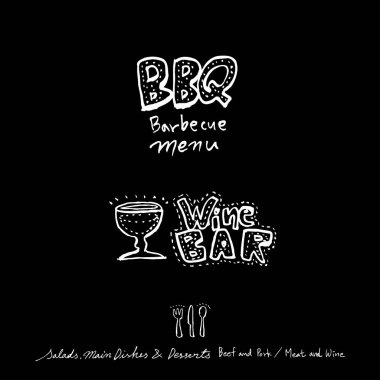 Restoran poster / yarım yamalak gıda menü resimleri - vektör