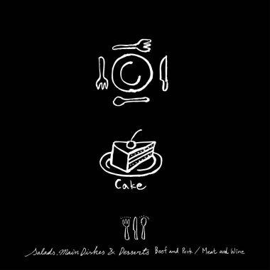 Restoran poster / yarım yamalak gıda menü resimleri - vektör