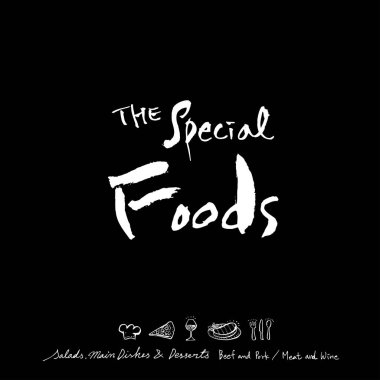 Restoran poster / yarım yamalak gıda menü resimleri - vektör