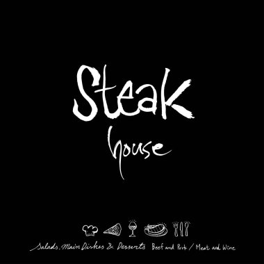 Restoran poster / yarım yamalak gıda menü resimleri - vektör