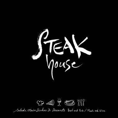 Restoran poster / yarım yamalak gıda menü resimleri - vektör