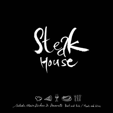 Restoran poster / yarım yamalak gıda menü resimleri - vektör