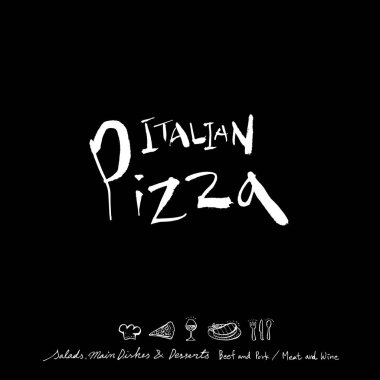 Restoran poster / yarım yamalak gıda menü resimleri - vektör