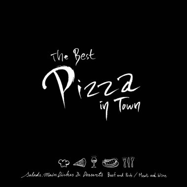 Restoran poster / yarım yamalak gıda menü resimleri - vektör