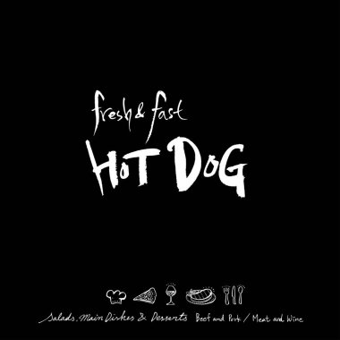 Restoran poster / yarım yamalak gıda menü resimleri - vektör