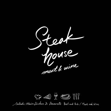 Restoran poster / yarım yamalak gıda menü resimleri - vektör