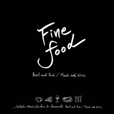 Restoran poster / yarım yamalak gıda menü resimleri - vektör