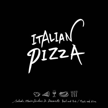 Restoran poster / yarım yamalak gıda menü resimleri - vektör