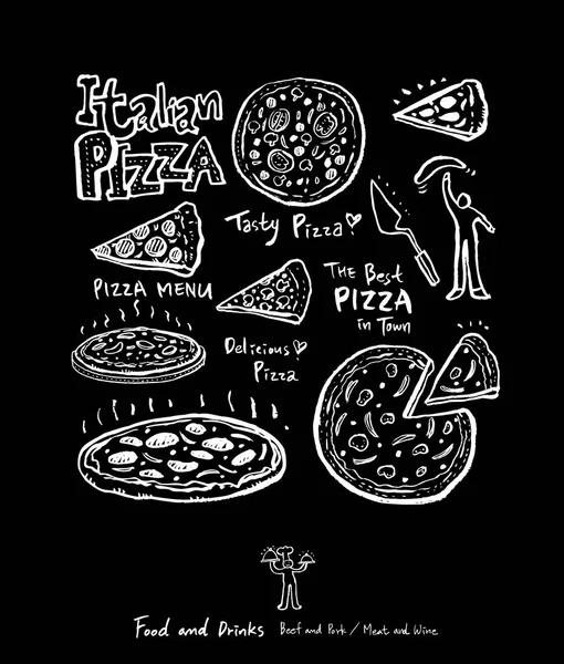 Elle çizilmiş Restoran poster / gıda menü resimleri - vektör