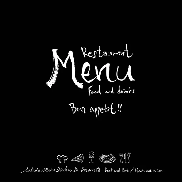 Affiche Restaurant Illustrations Menu Plats Croquants Vecteur — Image vectorielle