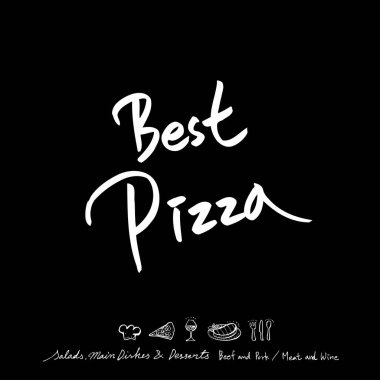 Restoran poster / yarım yamalak gıda menü resimleri - vektör