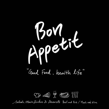 Restoran poster / yarım yamalak gıda menü resimleri - vektör