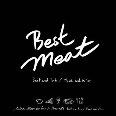 Restoran poster / yarım yamalak gıda menü resimleri - vektör