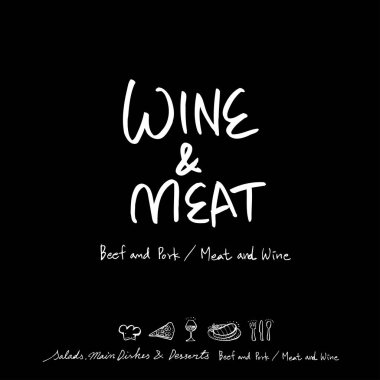 Restoran poster / yarım yamalak gıda menü resimleri - vektör