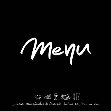 Restoran poster / yarım yamalak gıda menü resimleri - vektör