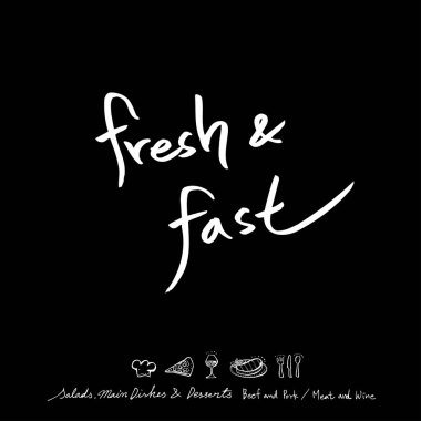 Restoran poster / yarım yamalak gıda menü resimleri - vektör