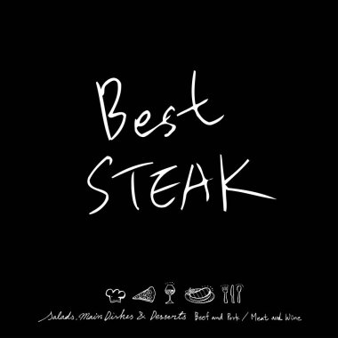 Restoran poster / yarım yamalak gıda menü resimleri - vektör