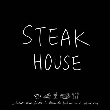 Restoran poster / yarım yamalak gıda menü resimleri - vektör