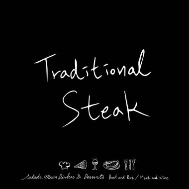 Restoran poster / yarım yamalak gıda menü resimleri - vektör