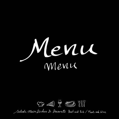 Restoran poster / yarım yamalak gıda menü resimleri - vektör