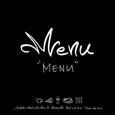 Restoran poster / yarım yamalak gıda menü resimleri - vektör