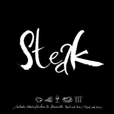 Restoran poster / yarım yamalak gıda menü resimleri - vektör