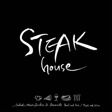 Restoran poster / yarım yamalak gıda menü resimleri - vektör