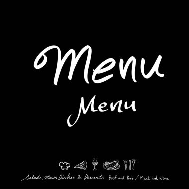 Restoran poster / yarım yamalak gıda menü resimleri - vektör