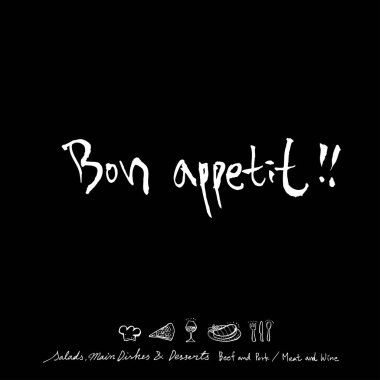 Restoran poster / yarım yamalak gıda menü resimleri - vektör