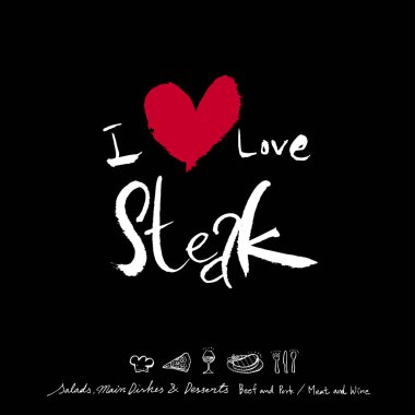 Restoran poster / yarım yamalak gıda menü resimleri - vektör