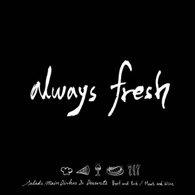 Restoran poster / yarım yamalak gıda menü resimleri - vektör